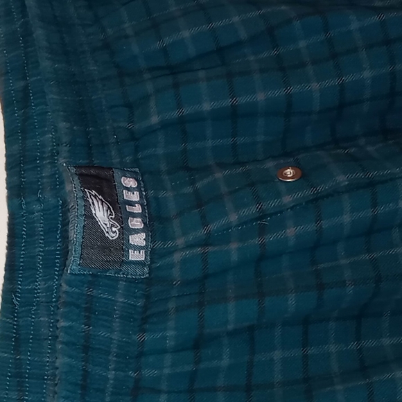 Reeboks Phila Eagles Men's Green Plaid Pajama Pants SZ LG - Picture 6 of 11